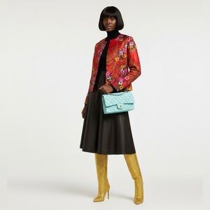 Vintage Anne Crimmins Silk Floral Blazer